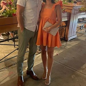 Pink Lily Orange A-line dress